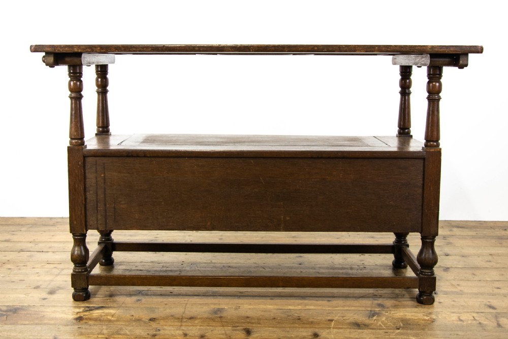 Antique Oak Monk’s Bench  View VII