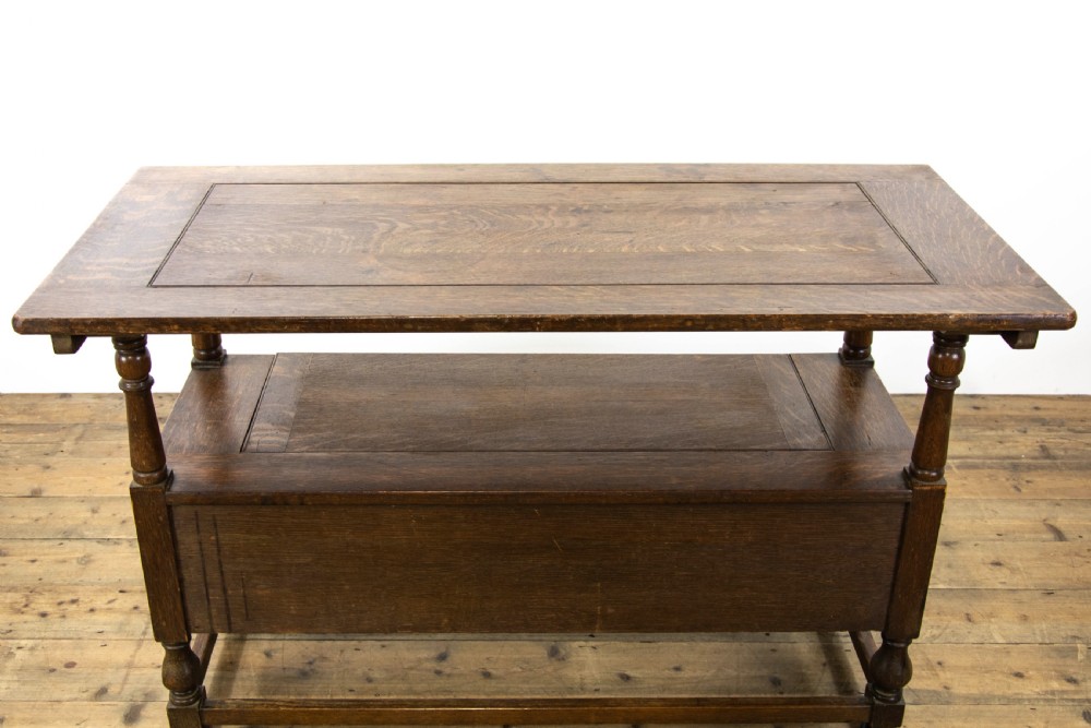 Antique Oak Monk’s Bench  View VIII