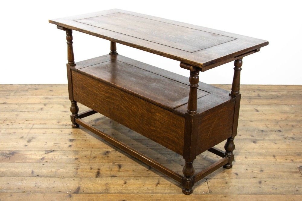 Antique Oak Monk’s Bench  View X