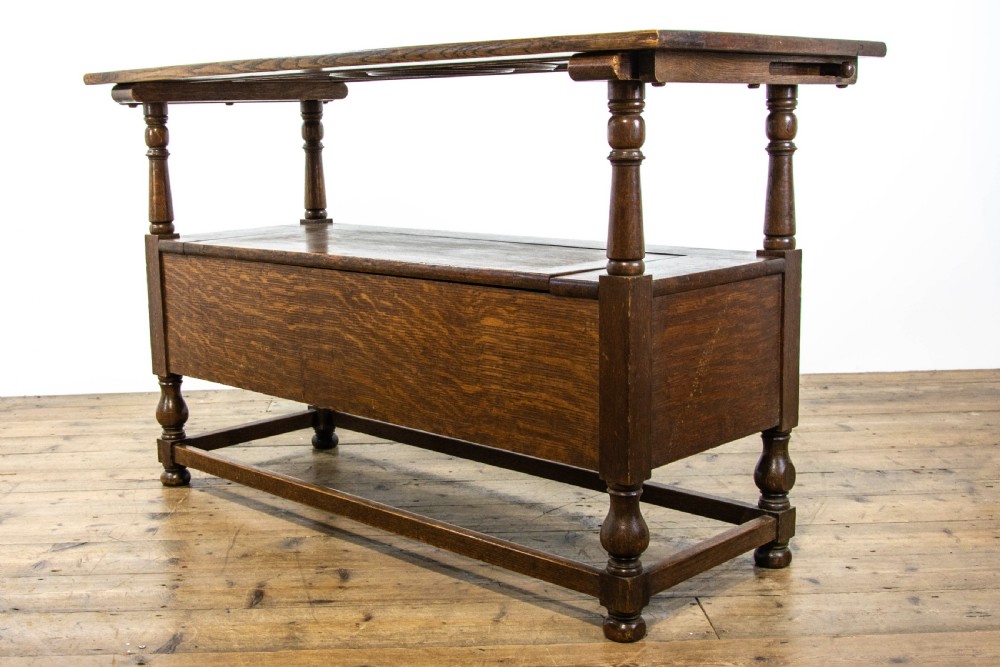 Antique Oak Monk’s Bench  View XI