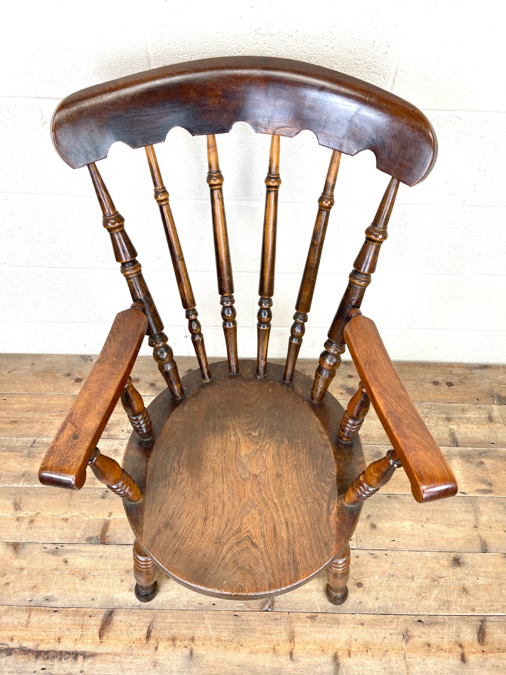 Antique Ash & Elm Fireside Penny Armchair View II