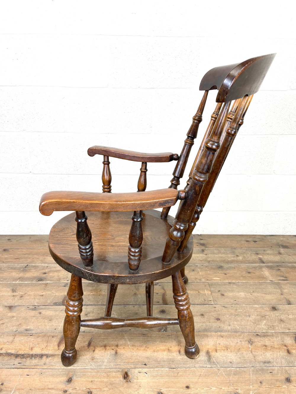 Antique Ash & Elm Fireside Penny Armchair View VIII