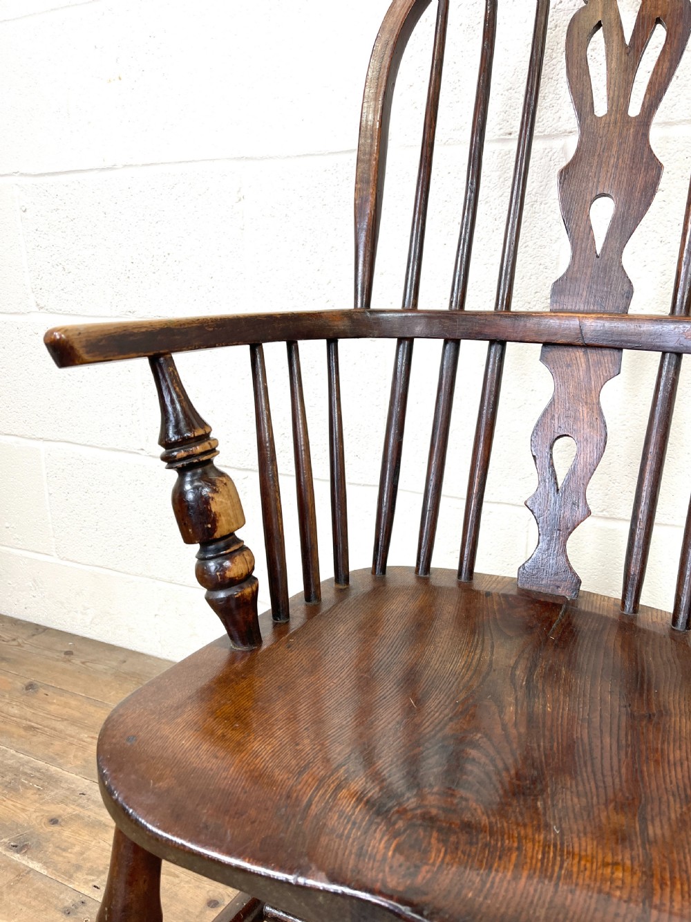19th Century Beech and Elm Windsor Armchair View IV