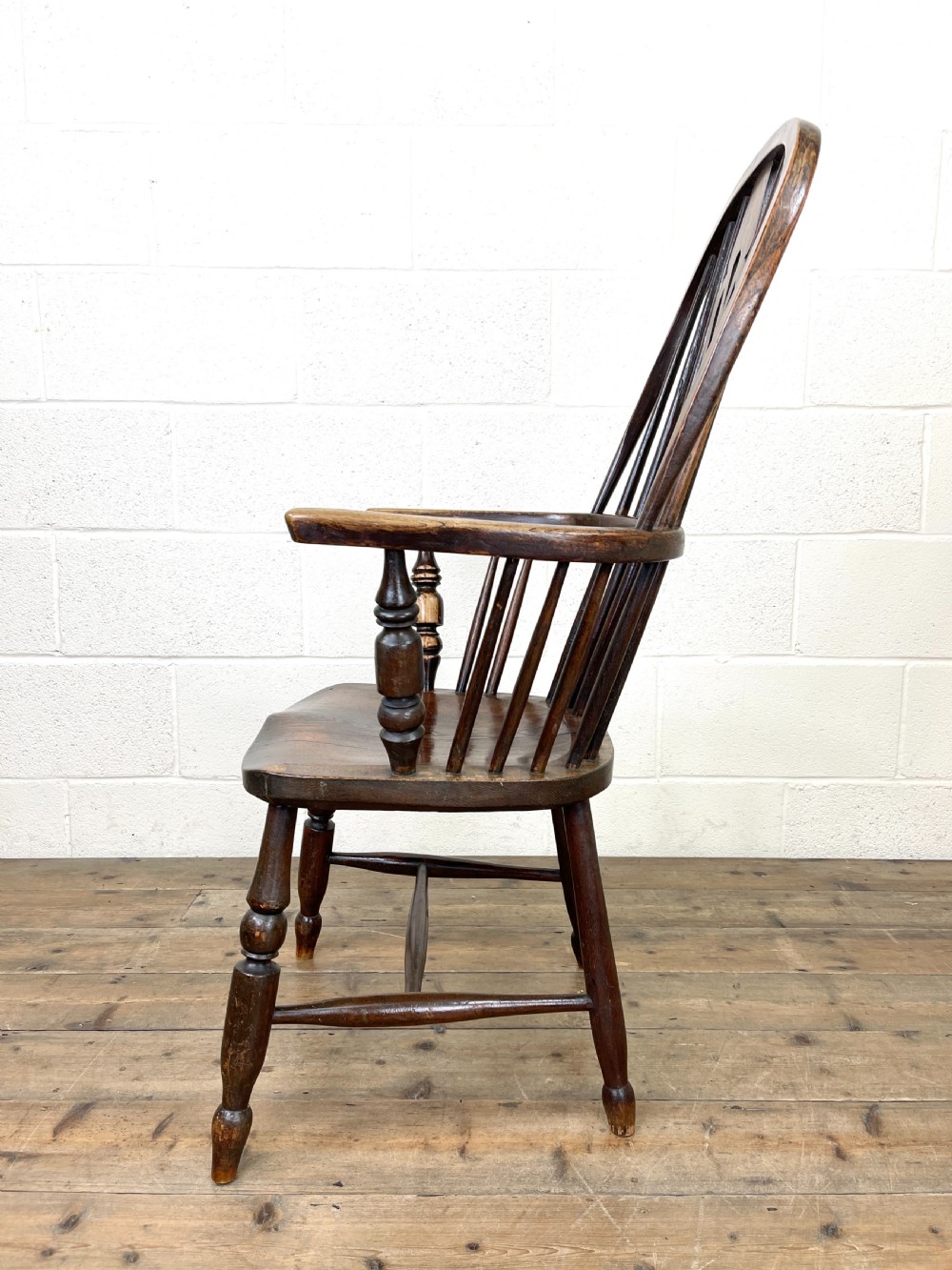 19th Century Beech and Elm Windsor Armchair View IX