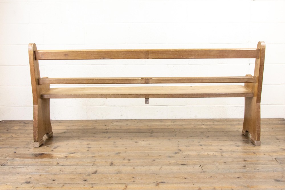 Antique Pine Open Back Bench View IV