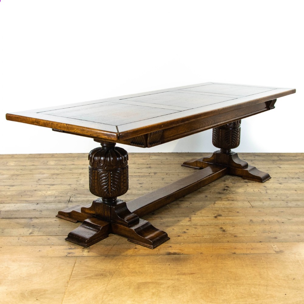 Antique Carved Oak Refectory Table