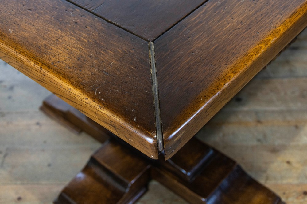 Antique Carved Oak Refectory Table View III