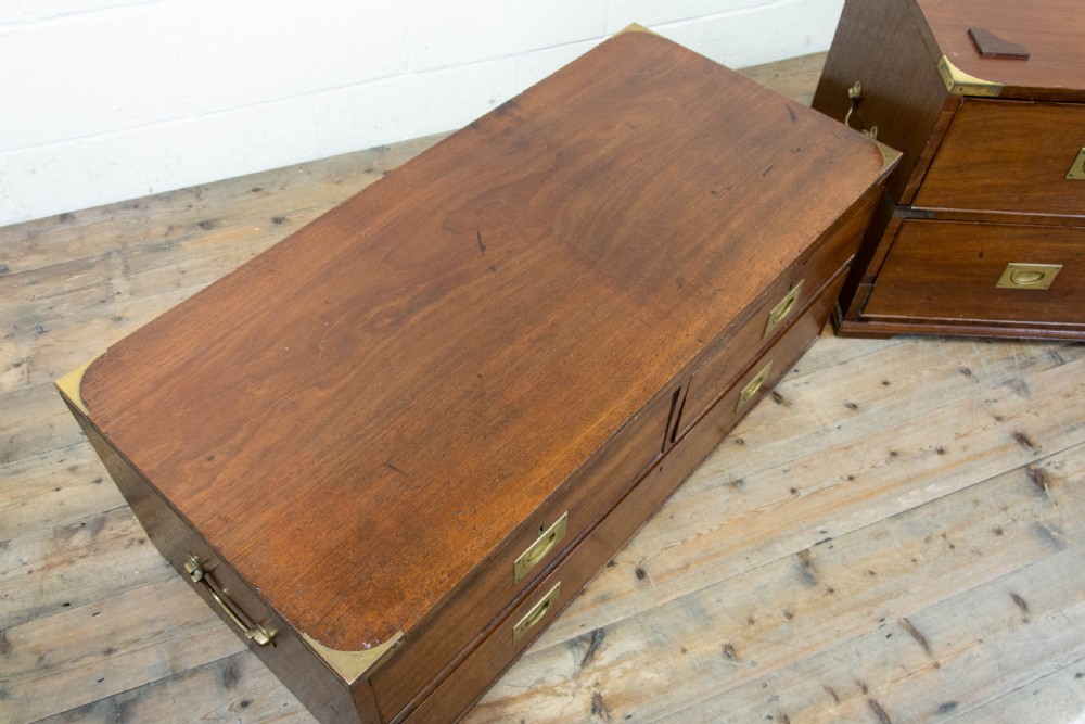 Antique Mahogany Campaign Chest of Drawers View IV