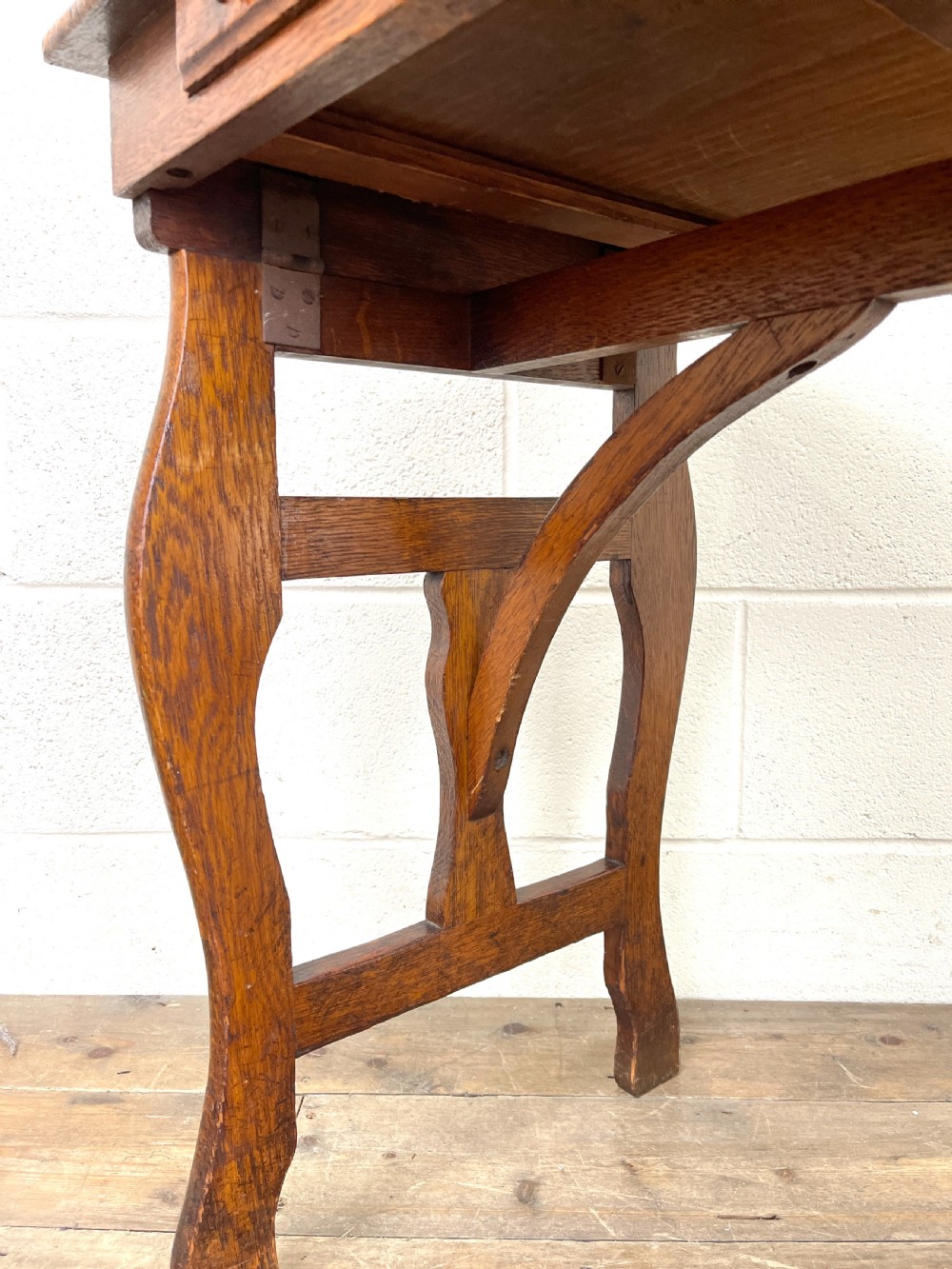 Antique Oak Writing Table View VIII