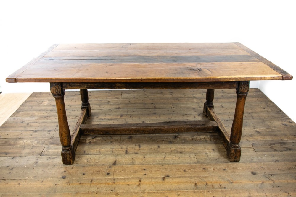 Large Antique Oak Refectory Table View IX
