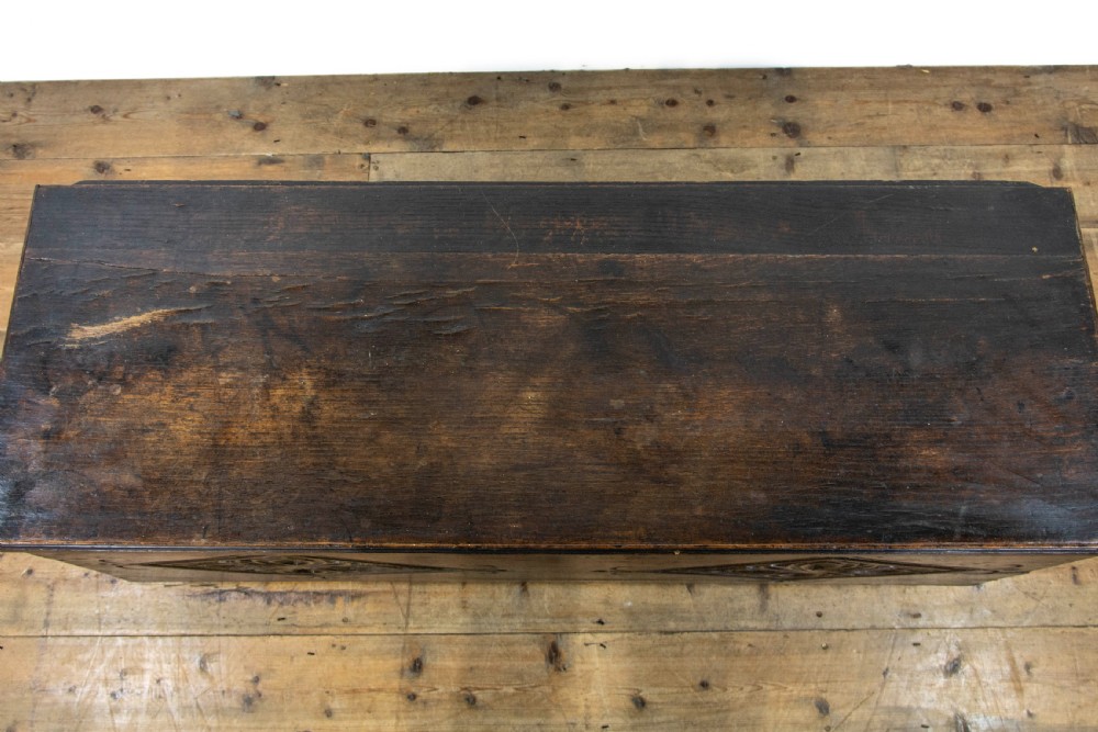 Antique Oak Plank Coffer View VI