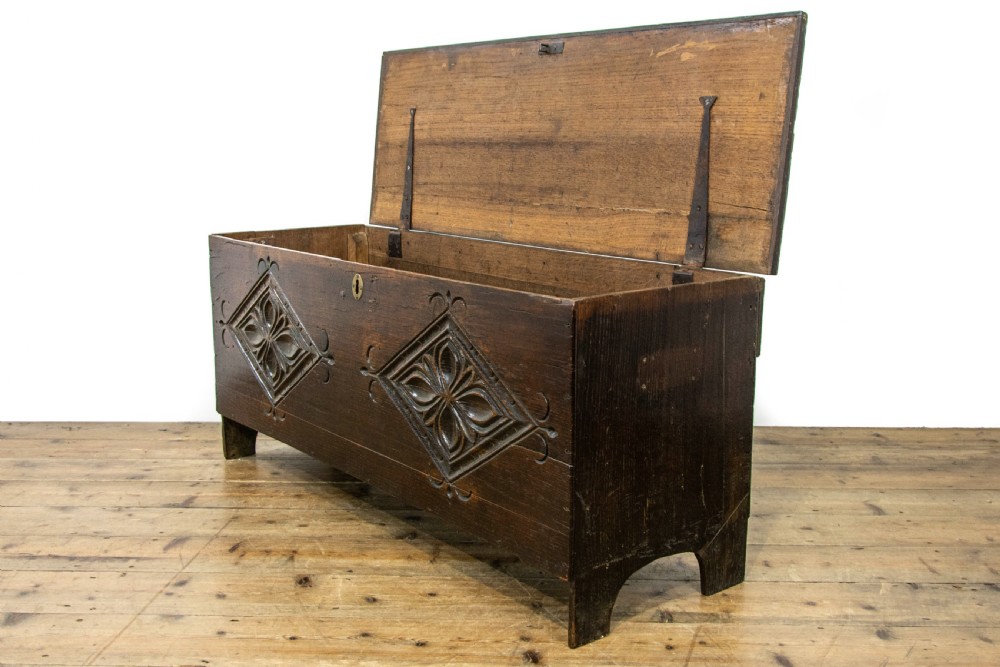 Antique Oak Plank Coffer View VIII