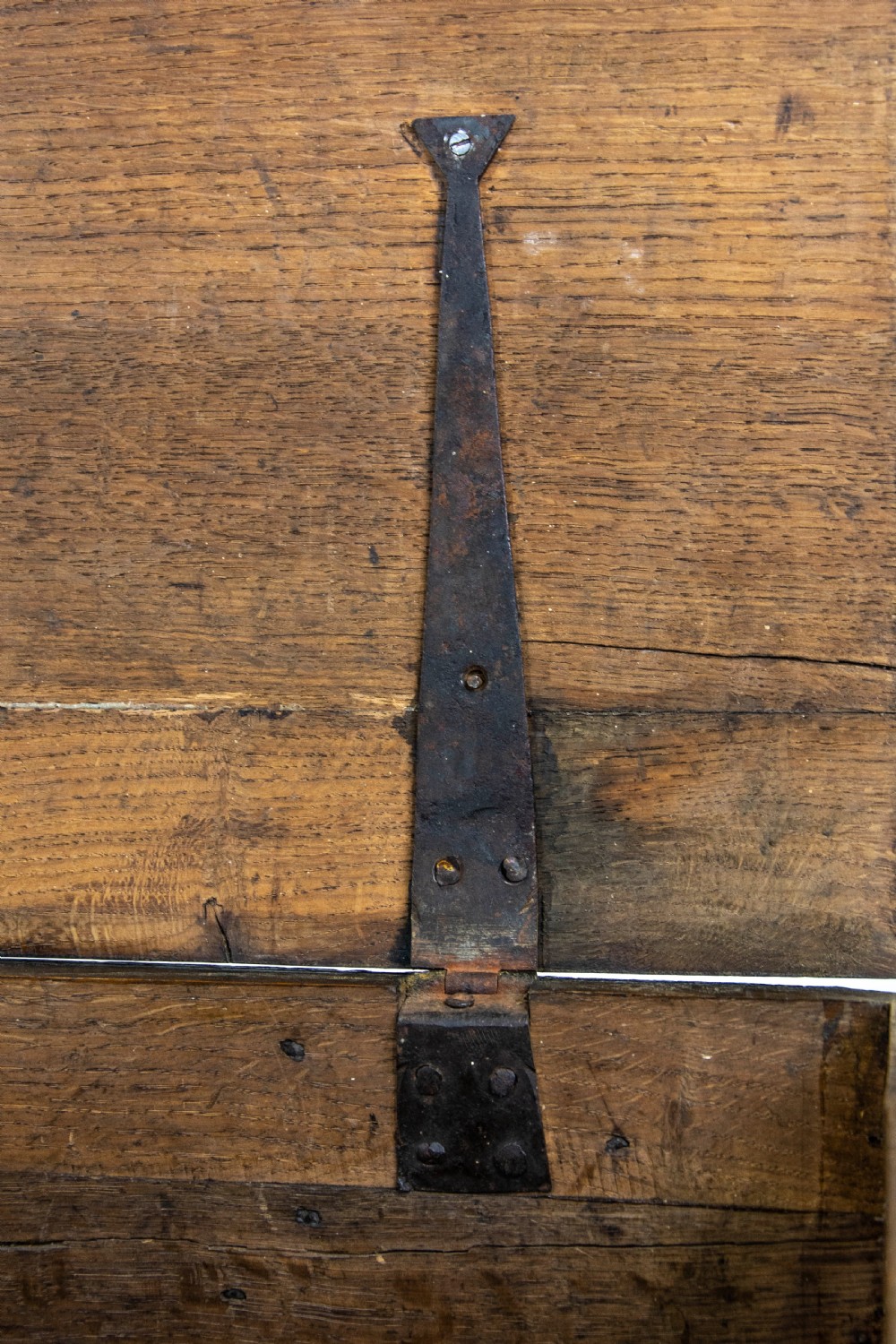 Antique Oak Plank Coffer View X