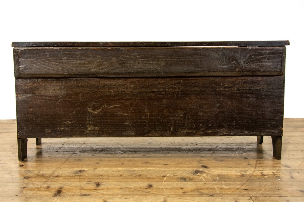 Antique Oak Plank Coffer View XI