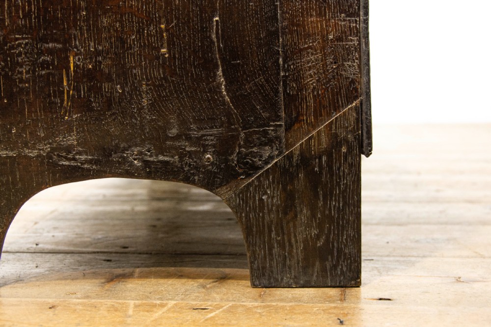 Antique Oak Plank Coffer View XII