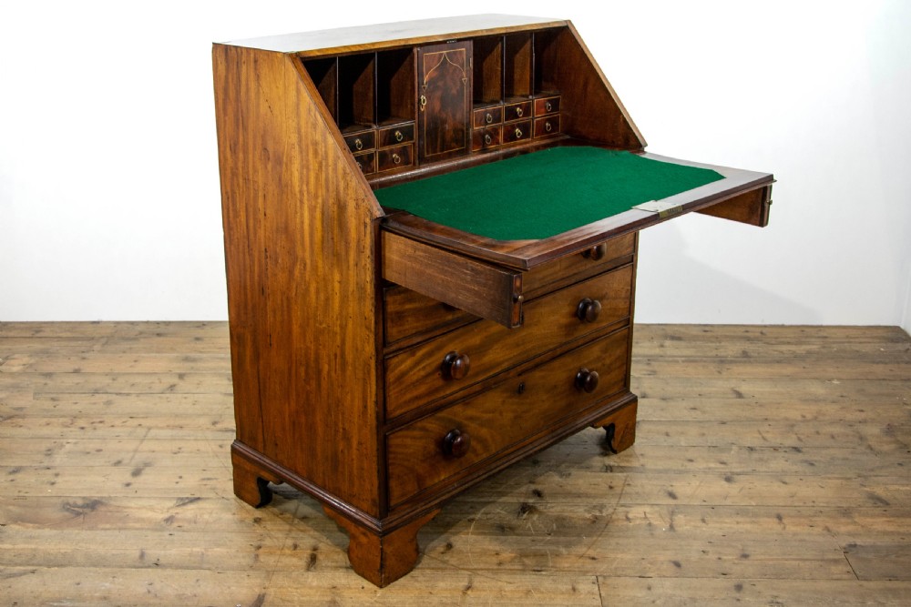 Antique George III Mahogany Bureau View VI