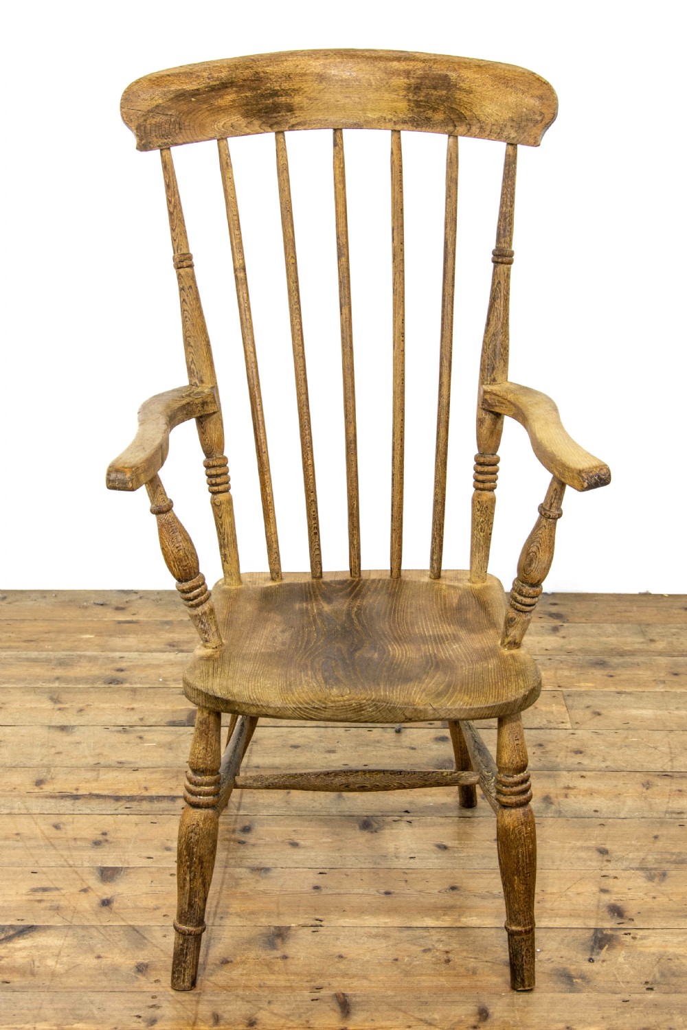 Antique Elm Windsor Armchair View V