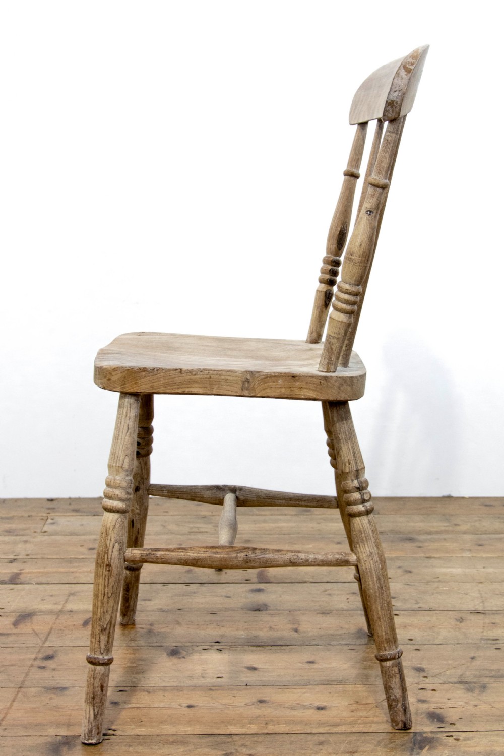 Set of Four Antique Farmhouse Kitchen Chairs View VI