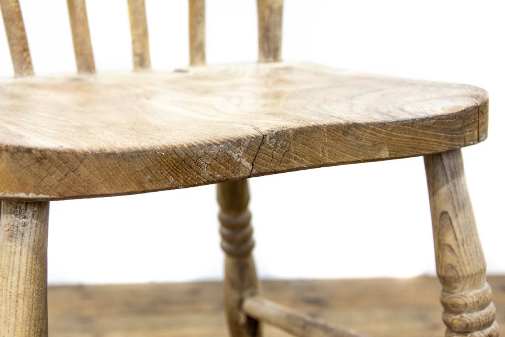 Set of Four Antique Farmhouse Kitchen Chairs View VIII