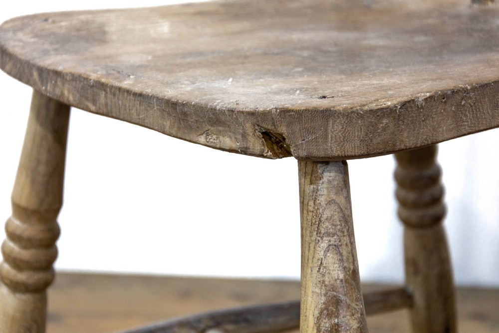 Set of Six Antique Farmhouse Kitchen Chairs View III
