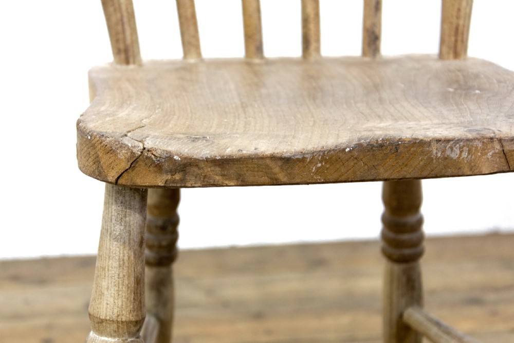 Set of Six Antique Farmhouse Kitchen Chairs View VII
