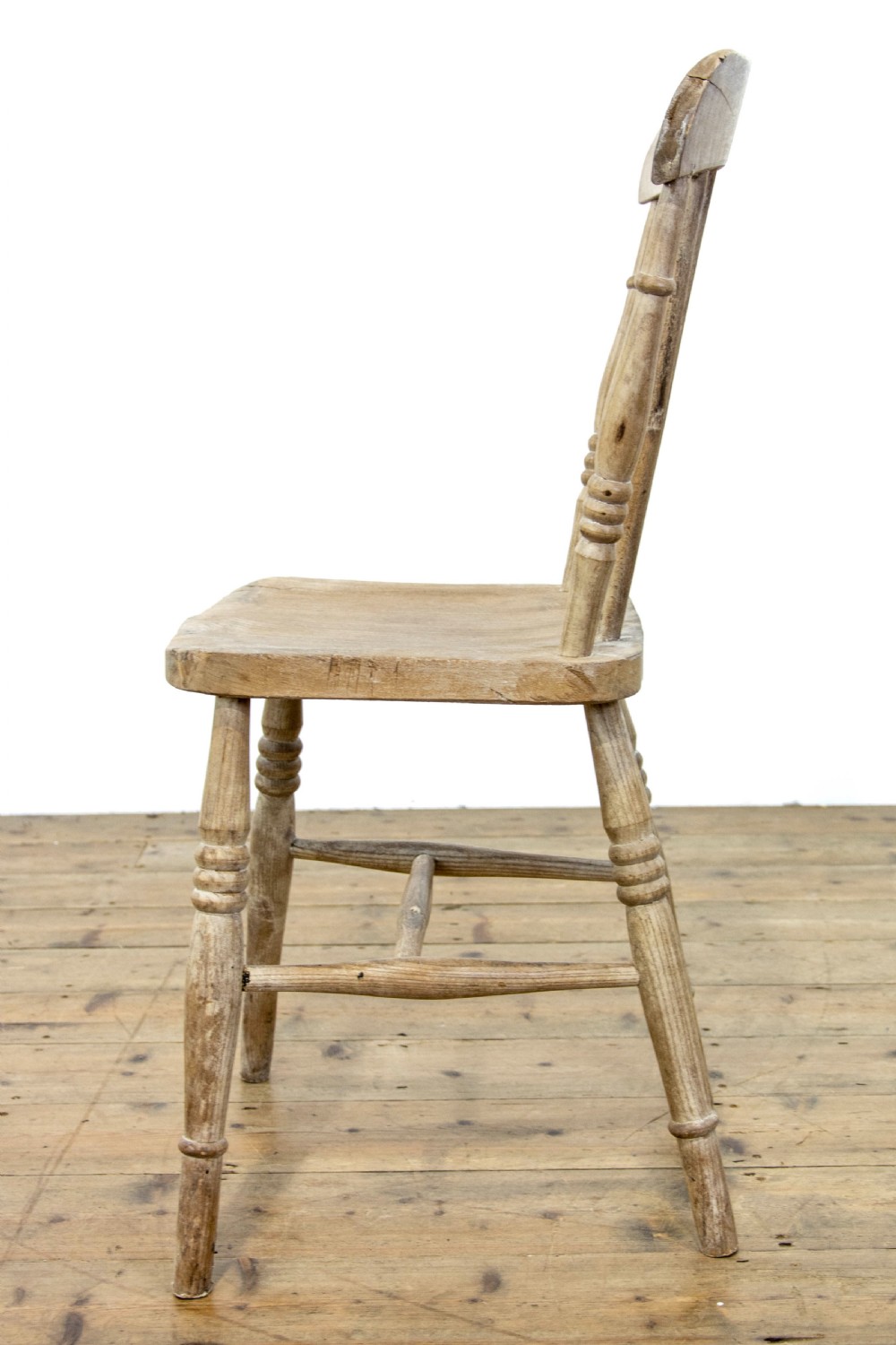 Set of Six Antique Farmhouse Kitchen Chairs View VIII