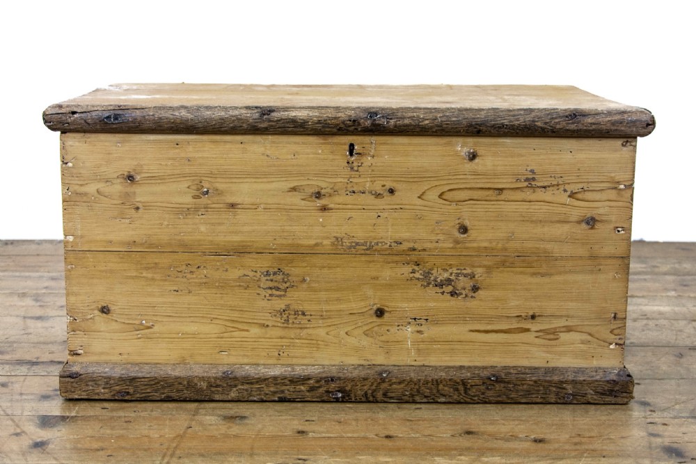 Small Rustic Antique Pine Blanket Box View III
