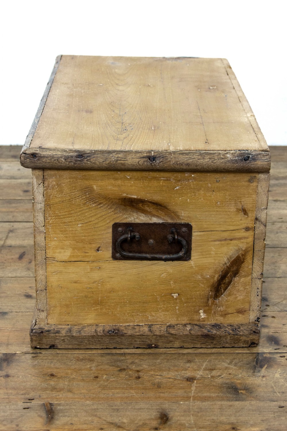 Small Rustic Antique Pine Blanket Box View IV
