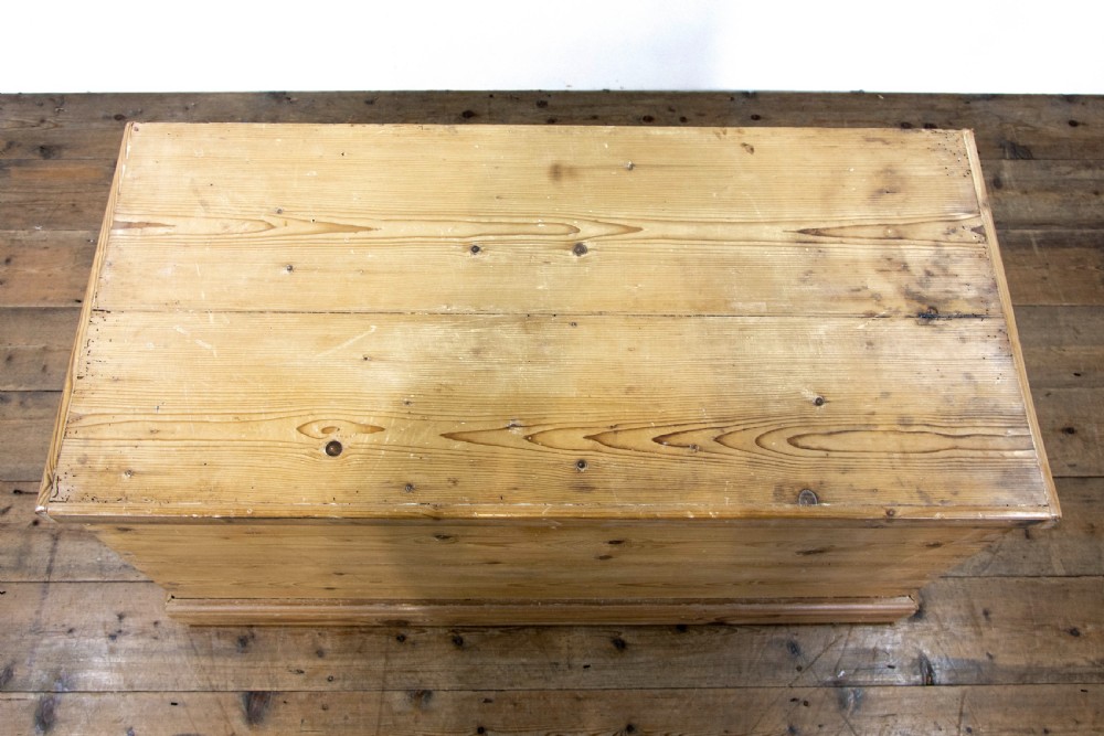 Antique Pine Blanket Box or Trunk View IV