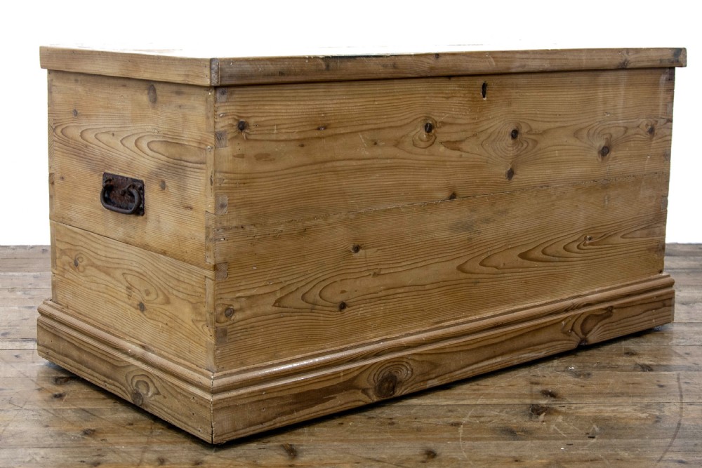 Antique Pine Blanket Box or Trunk View V