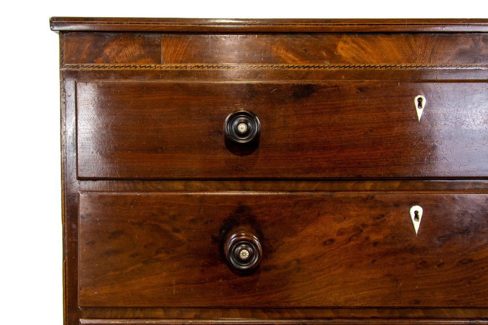 Antique Inlaid Mahogany Chest of Drawers View II