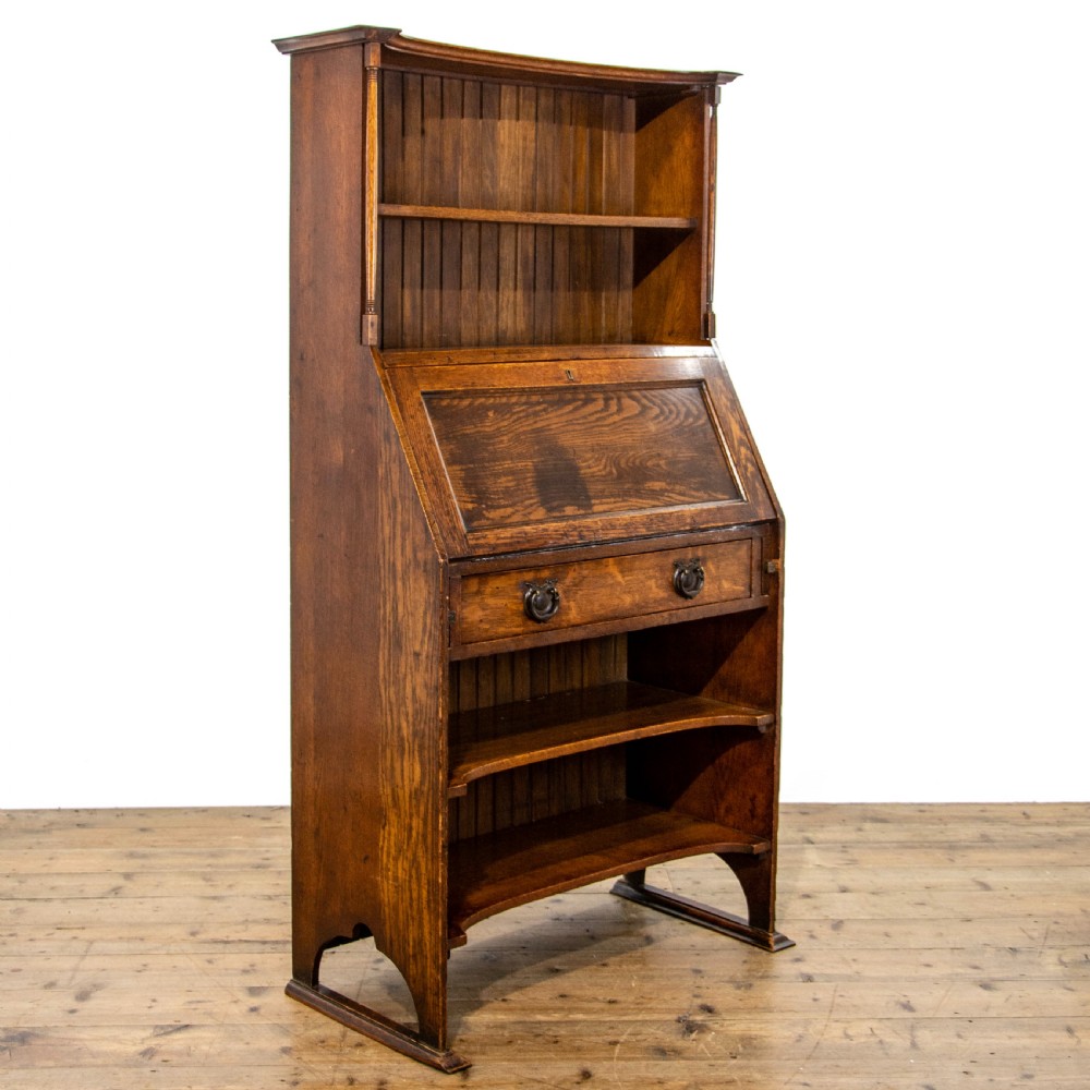 Arts and Crafts Oak Bookcase Bureau