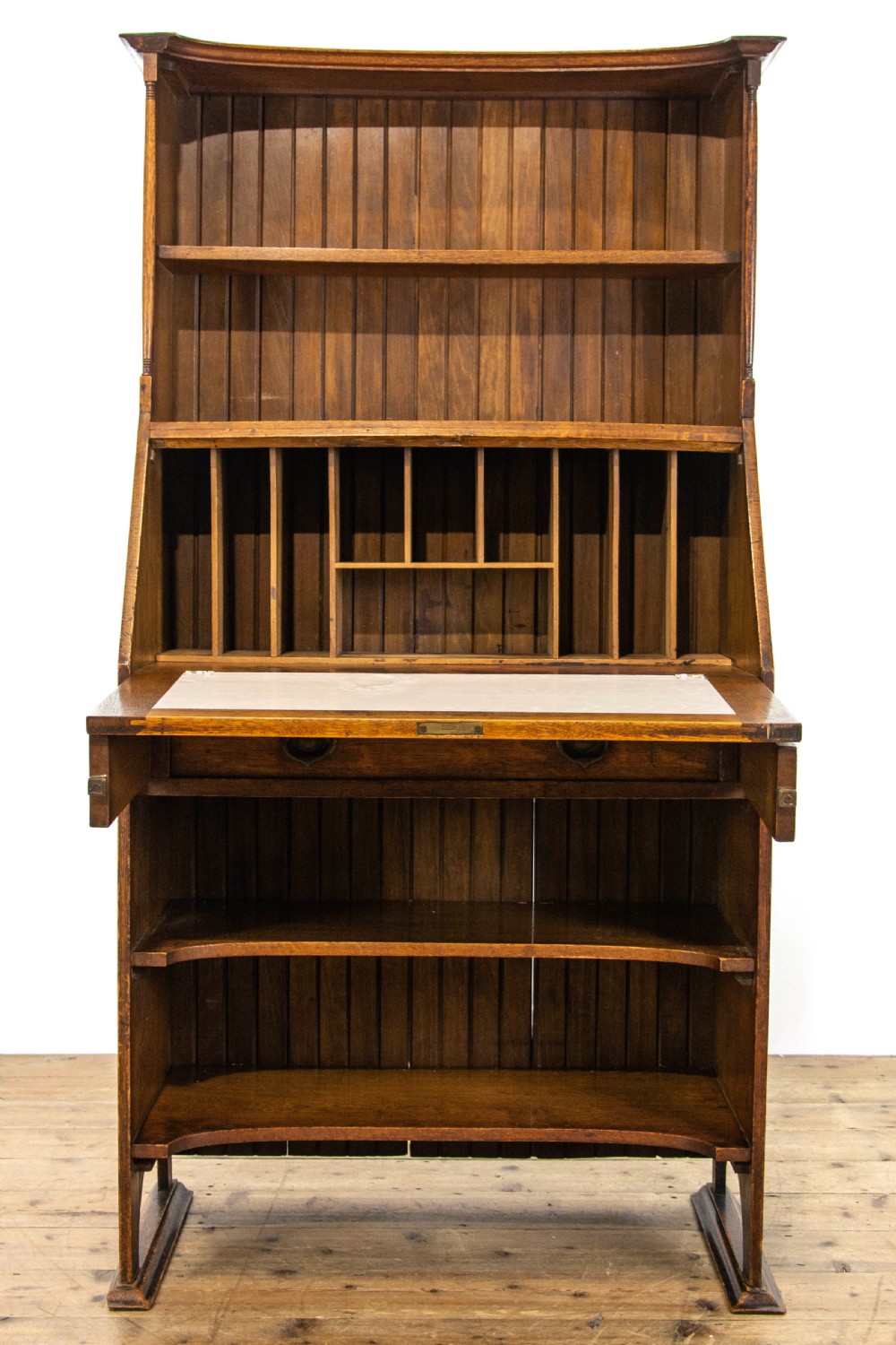 Arts and Crafts Oak Bookcase Bureau View V