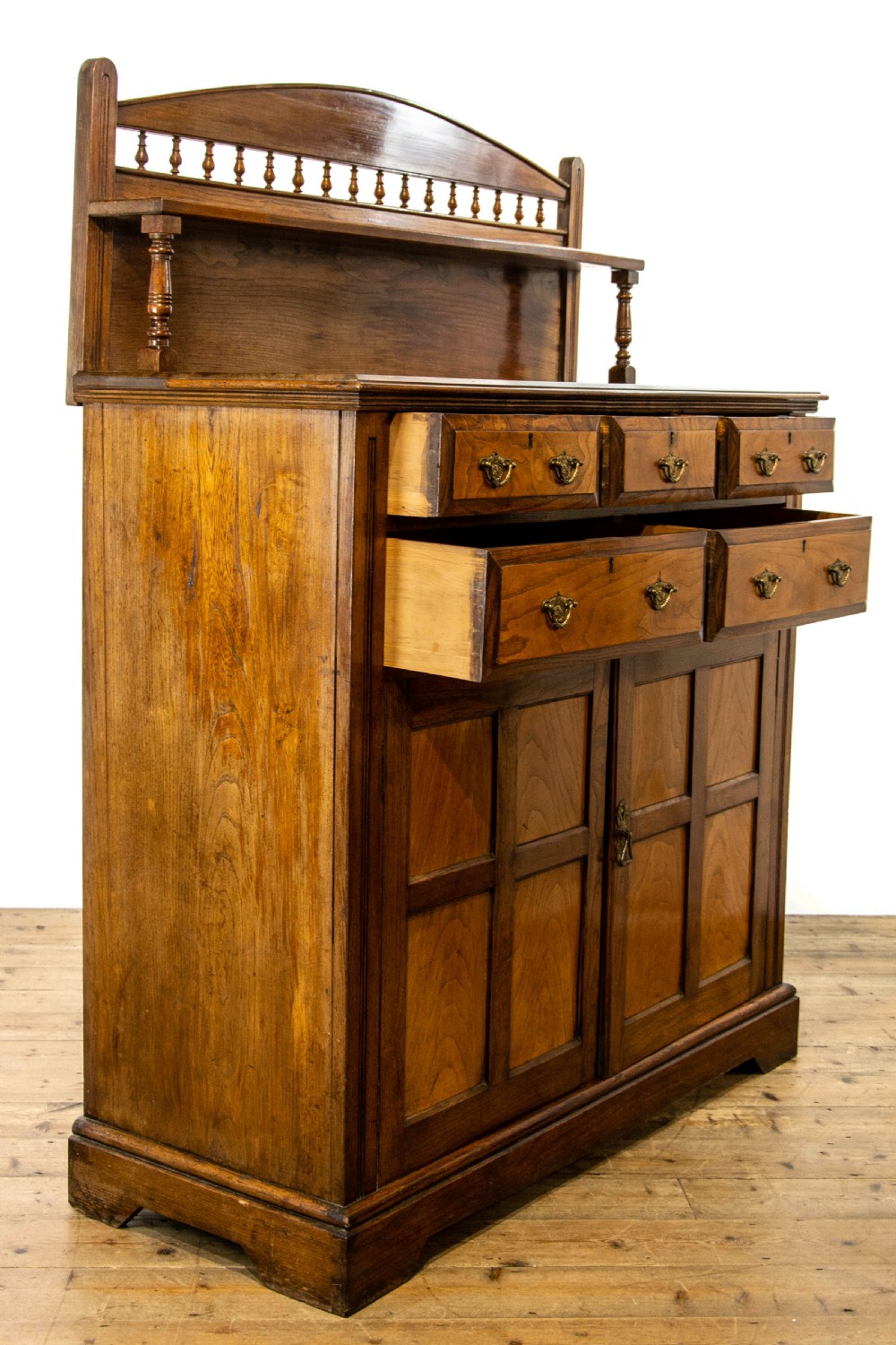 Large Antique Oak and Elm Sideboard View VIII