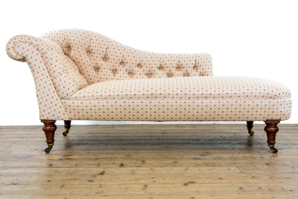 Antique Victorian Chaise Lounge View VI