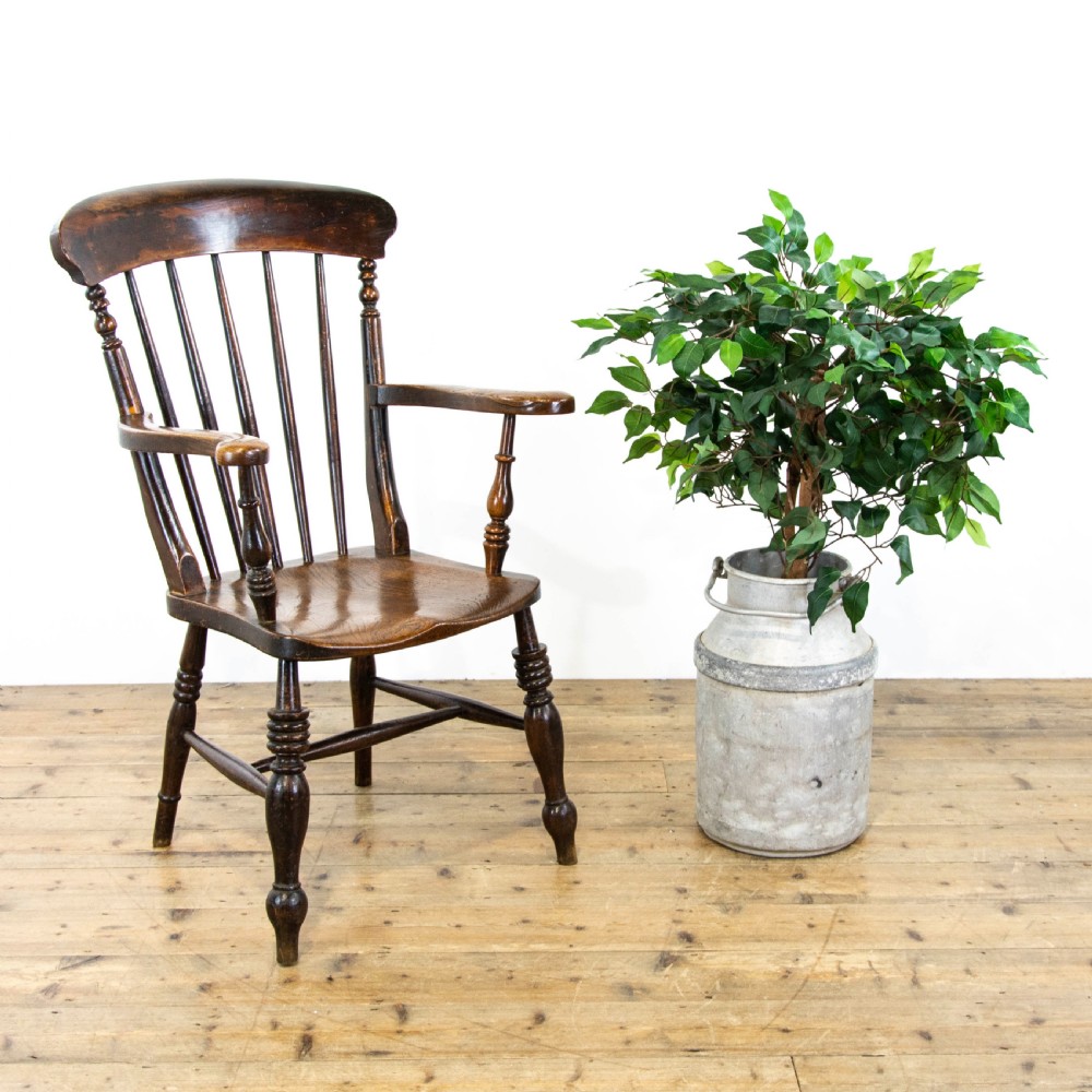 Antique Ash and Elm Windsor Armchair