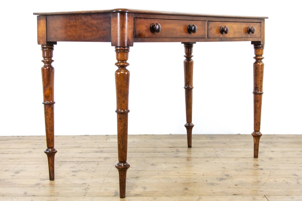 Antique Mahogany Side Table with Drawers View II