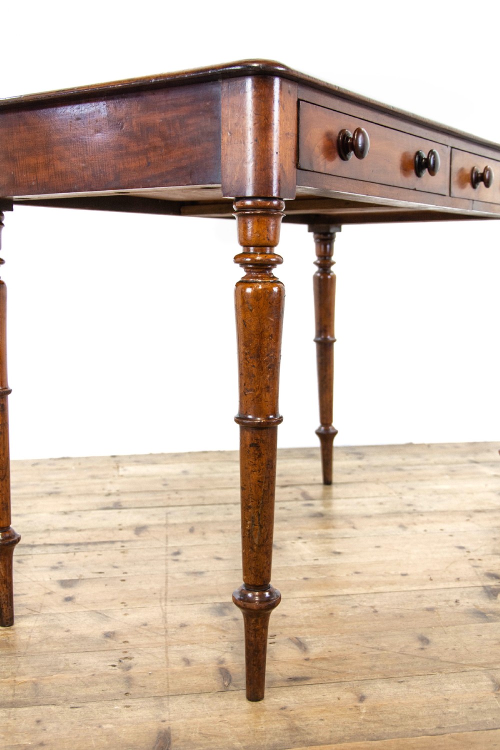Antique Mahogany Side Table with Drawers View IV
