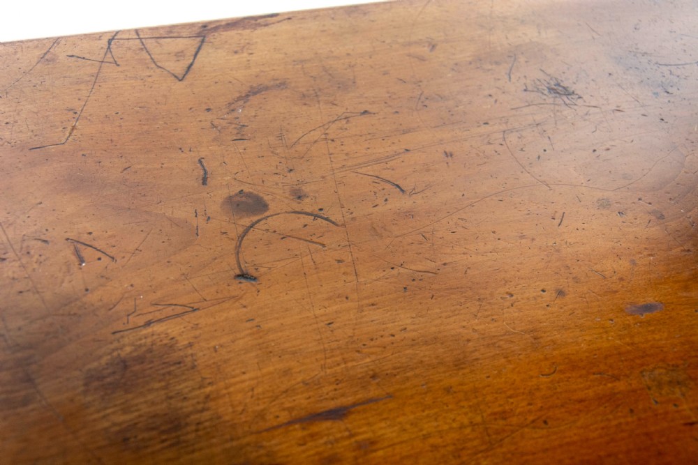 Antique Mahogany Side Table with Drawers View VII