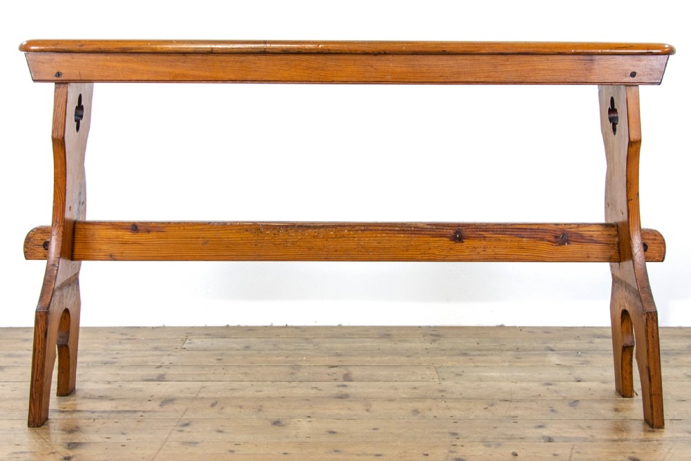 Antique Pitch Pine Organ Bench  View III