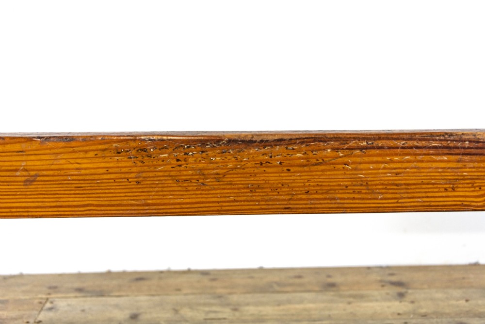 Antique Pitch Pine Organ Bench  View IV