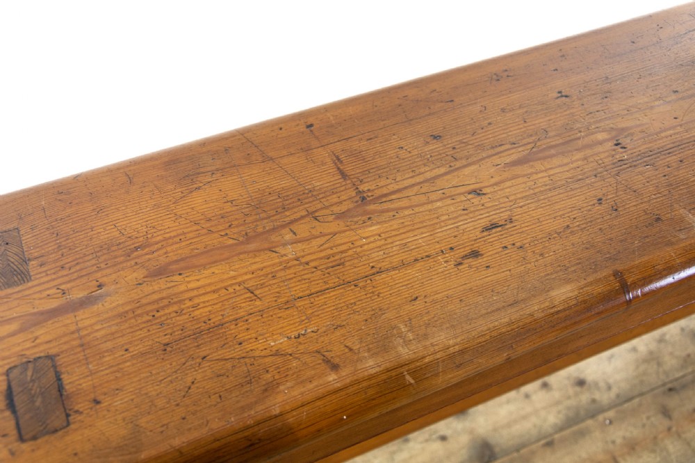 Antique Pitch Pine Organ Bench  View VI