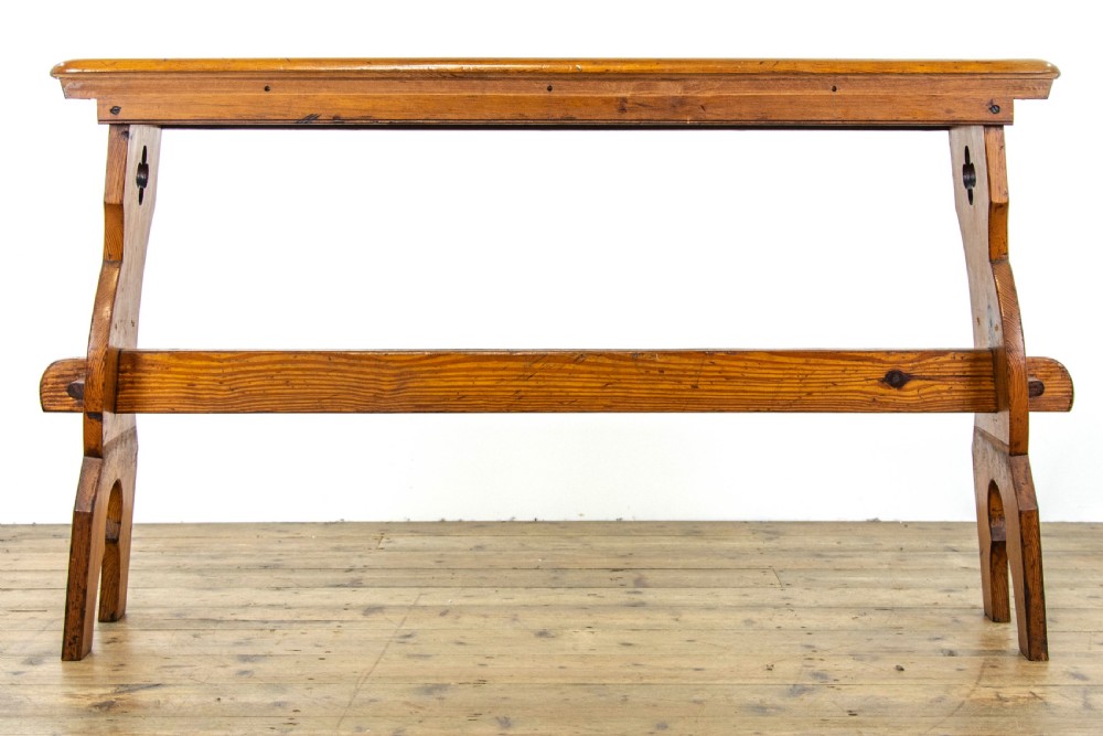 Antique Pitch Pine Organ Bench  View VIII