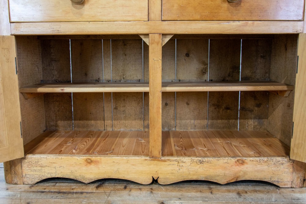 Antique Pine Dresser with Glazed Top View V