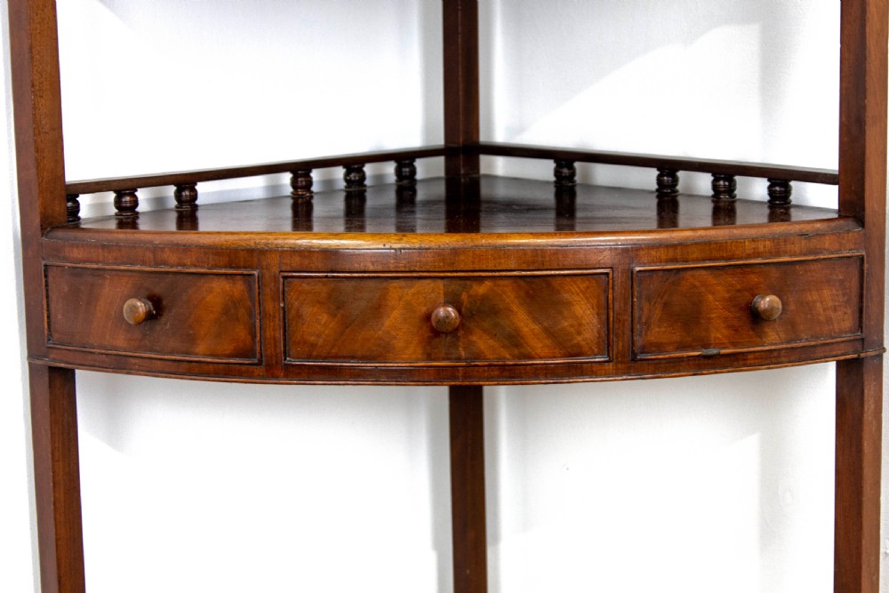 Antique Mahogany Corner Washstand View III