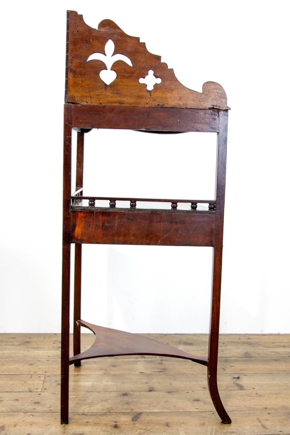 Antique Mahogany Corner Washstand View VIII