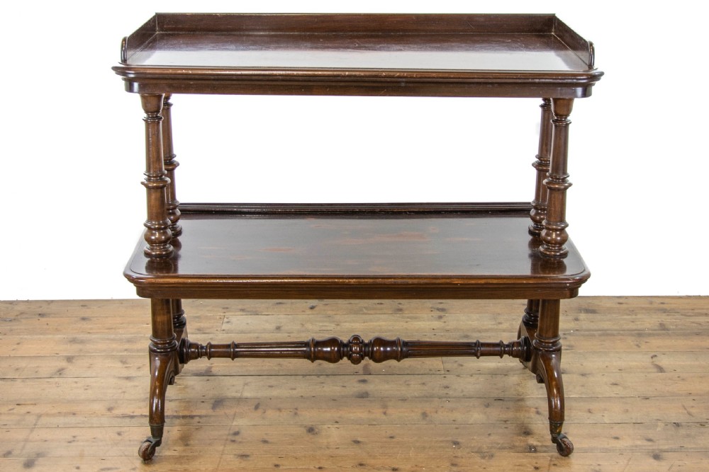 Victorian Mahogany Two Tier Trolley or Buffet View VII