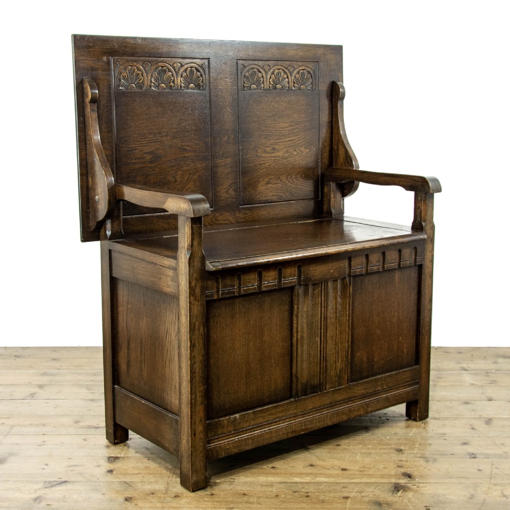 Antique Oak Monk’s Bench 