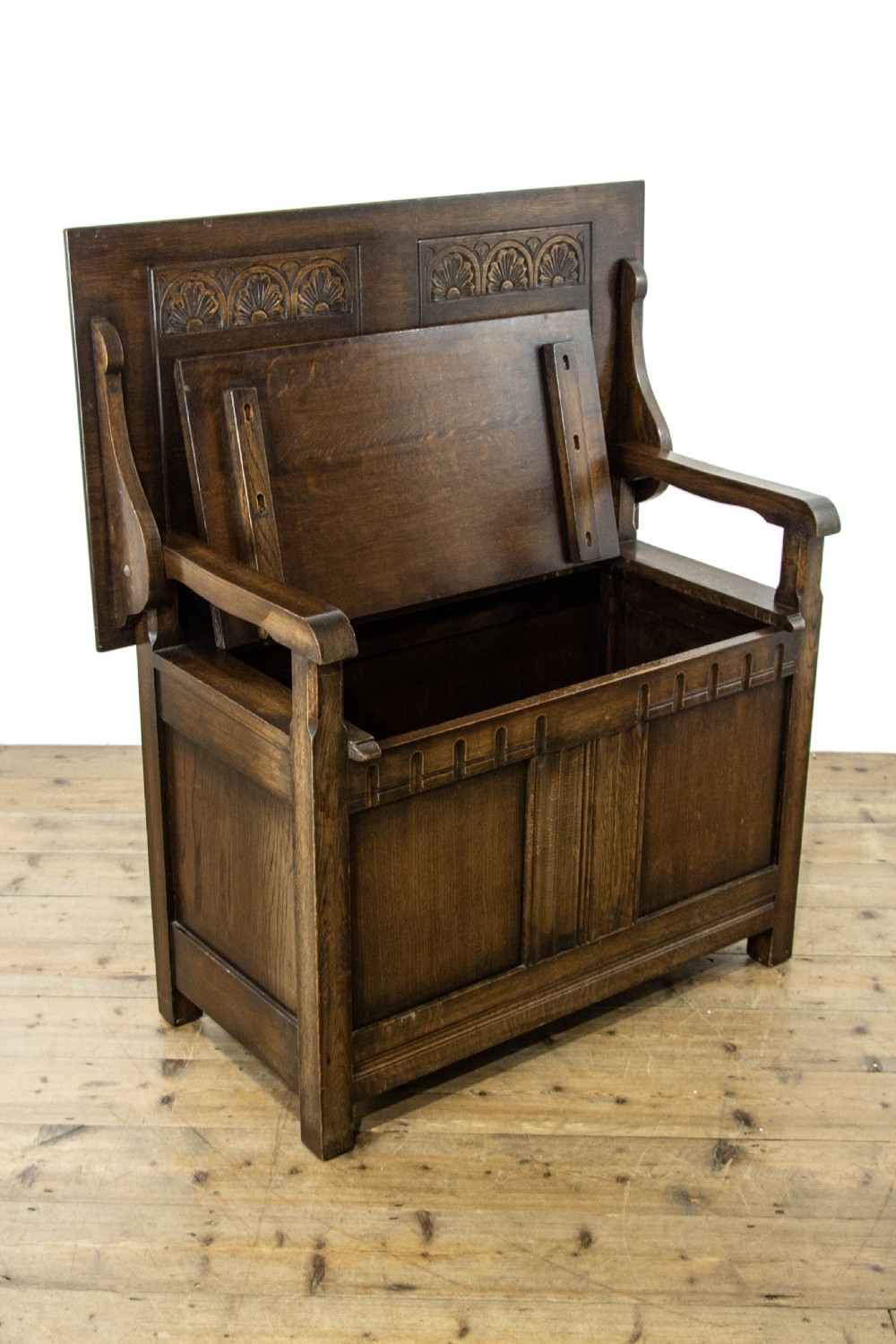 Antique Oak Monk’s Bench  View III