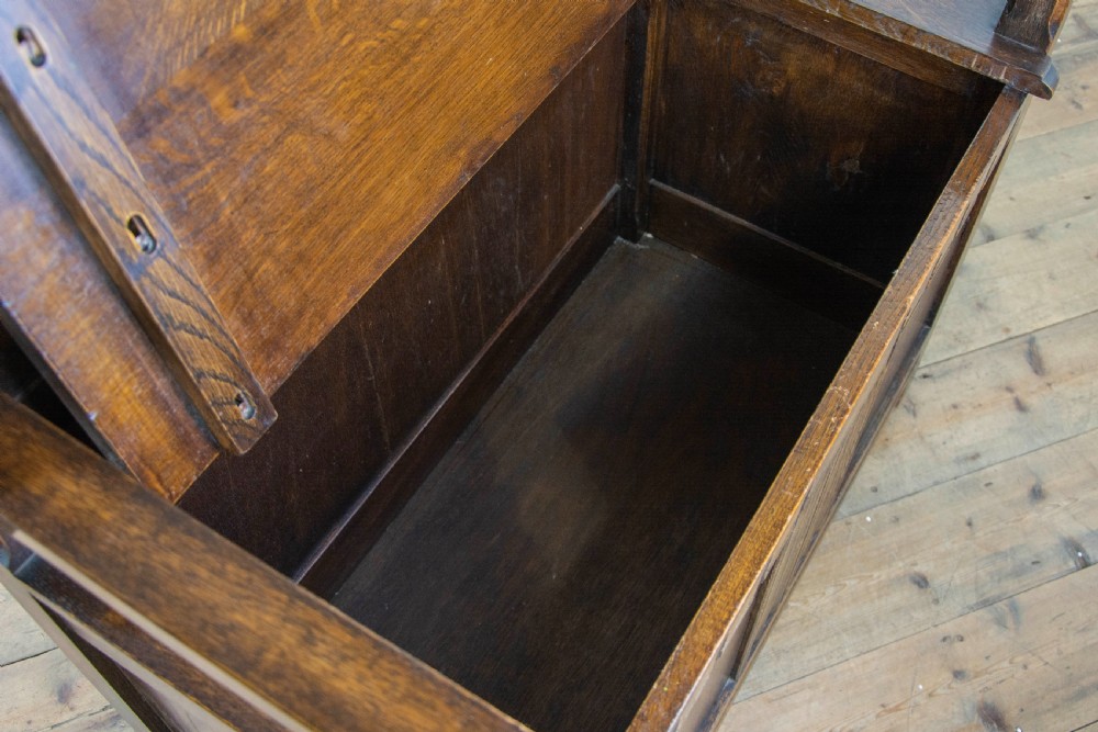 Antique Oak Monk’s Bench  View IV